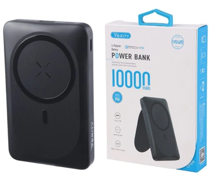 پاور بانک بی سیم فست شارژ 10000 وریتی Verity V-PU146PD QC3.0
